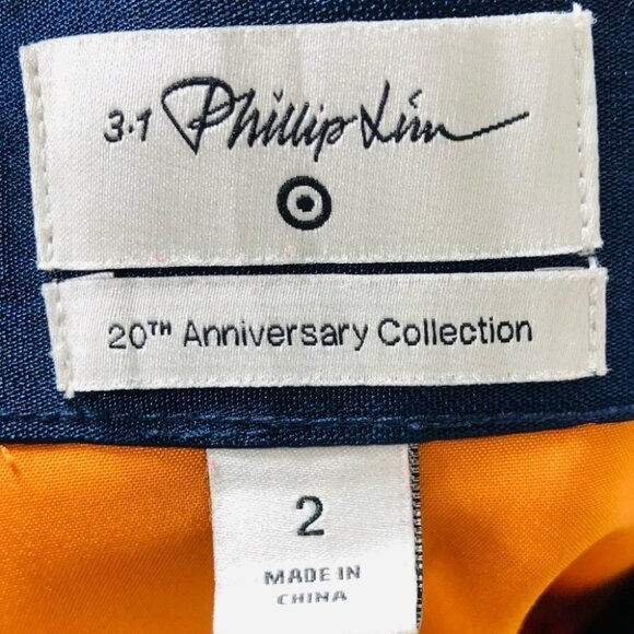 PHILIP Lim for Target Orange & Blue  Leopard Print Skirt Size 2 - Picture 7 of 8